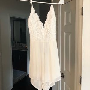 Lulus Backless Lace Romper